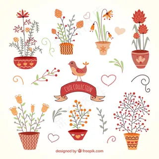 可爱的植物采集