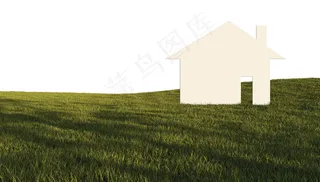 在绿色的田野里