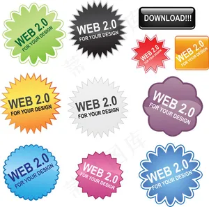 的Web20按钮图标矢量变化