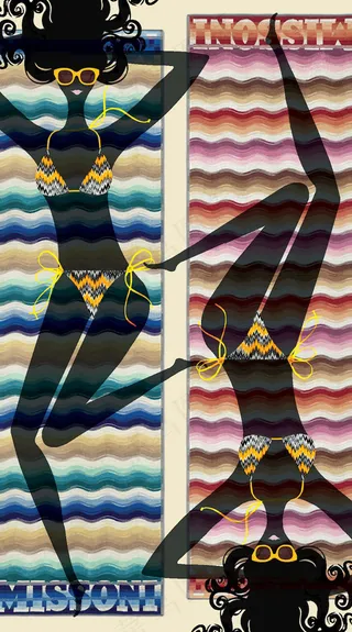 2款花纹比基尼设计图