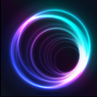 霓虹灯彩晕蓝圈光效果霓虹灯彩晕蓝圈光效果