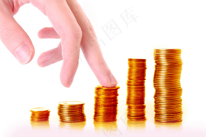 手拿储钱罐金币货币 理财保障商务金融财富增长主题