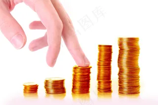 手拿储钱罐金币货币 理财保障商务金融财富增长主题