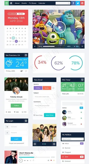 扁平ui工具包 扁平ui工具包