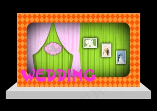 卡通婚礼场景设计效果图