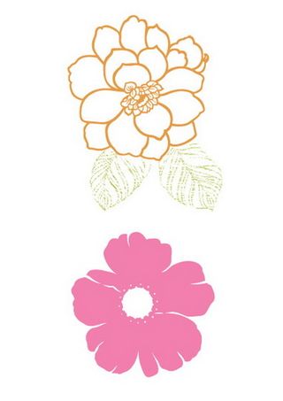 矢量简约花朵淡雅背景