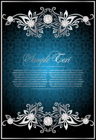 欧式古典花纹背景矢量素材