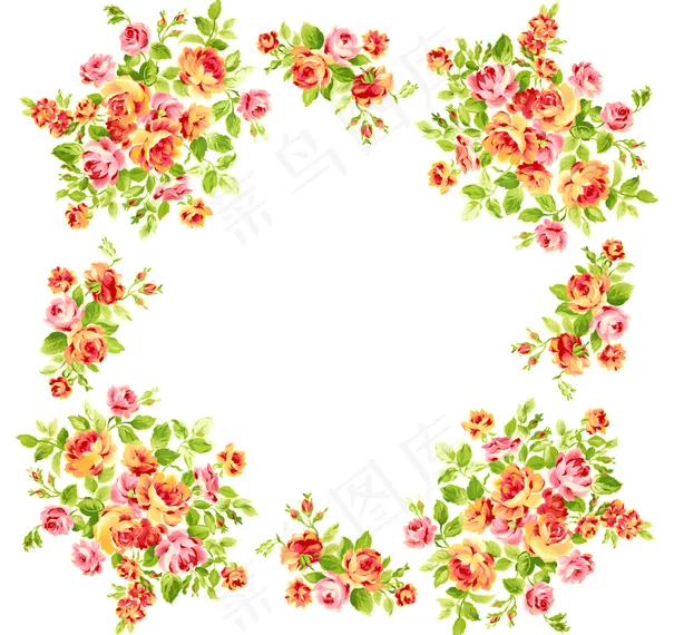 花卉边框设计素材图片