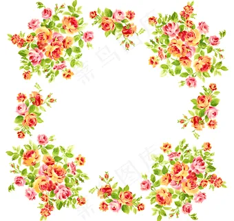 花卉边框设计素材图片