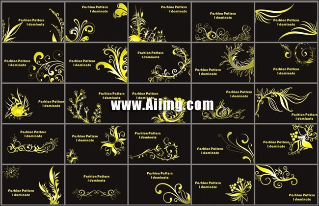 花纹名片背景矢量素材