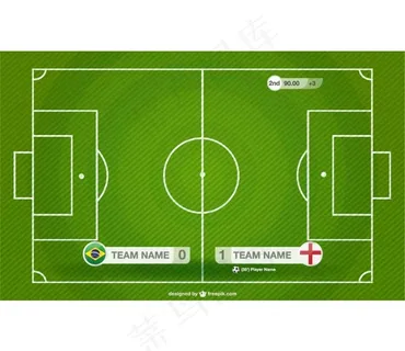 绿茵足球赛场矢量