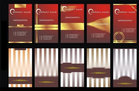 经典名片卡片设计矢量素材