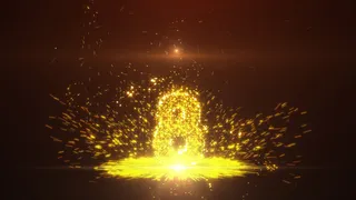 高清震撼粒子数字散开金色开场10秒...
