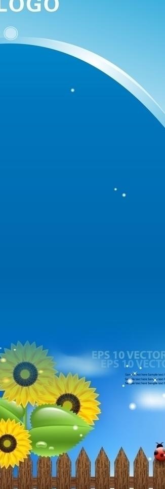 蓝色x展架 易拉宝模板图片