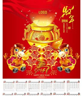 2014马年挂历
