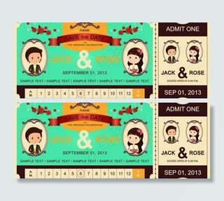 复古婚礼邀请函图片