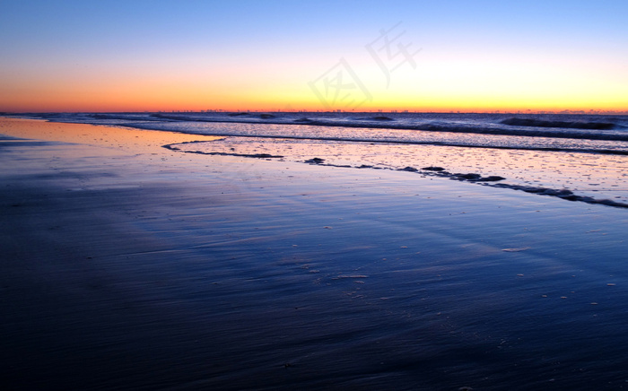 夕阳海景图片