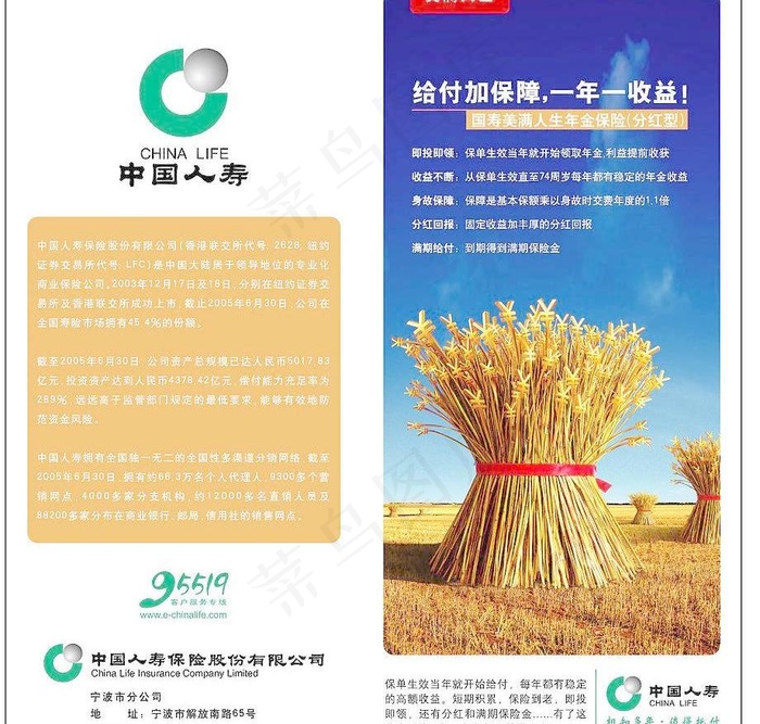 中国人寿二折页图片