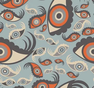 色块眼形图案底纹背景图片