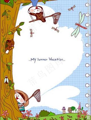 夏天抓昆虫图片