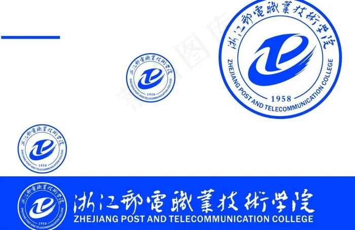 浙江邮电标志图片psd模版下载