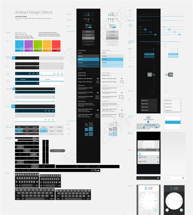 手机按钮进度条输入法psd模版下载