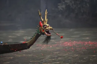 端午节 龙头 龙舟图片