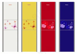 梦幻蝴蝶花卉冰箱面板图案