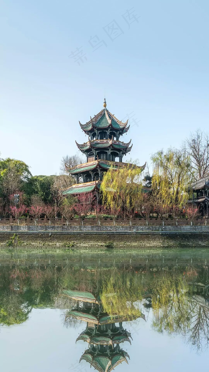公园塔景高清摄影图片