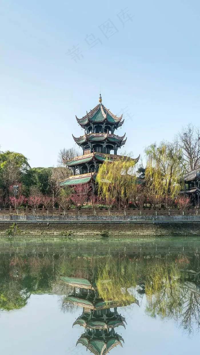 公园塔景高清摄影图片