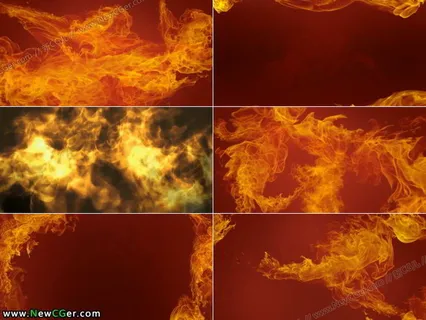 6款熊熊燃烧的火焰视频素材