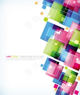 绚丽动感方格图案——矢量素材 绚丽动感方格图案——矢量素材