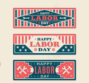 复古劳动节横幅