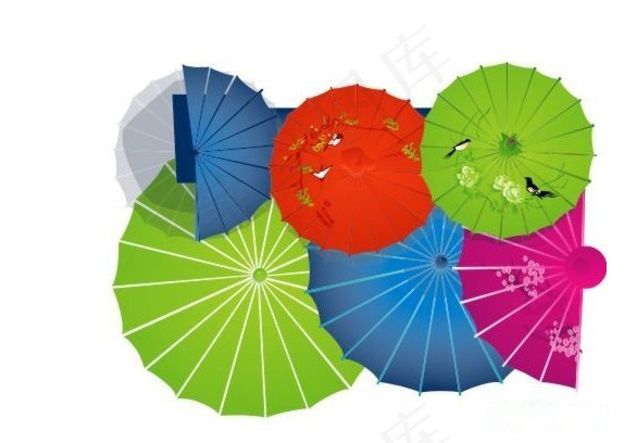 油纸伞矢量图AIai矢量模版下载