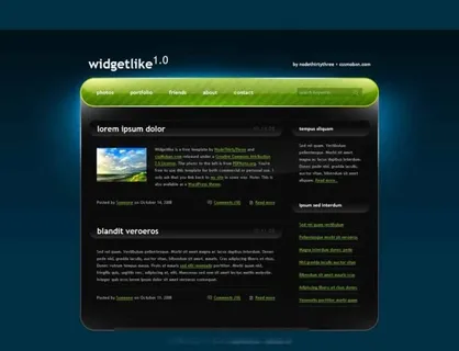 炫彩水晶效果的CSS模板