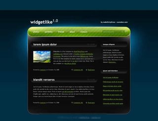 炫彩水晶效果的CSS模板