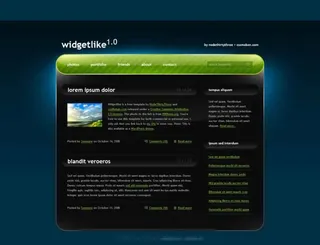 炫彩水晶效果的CSS模板