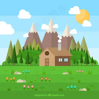 绿色背景矢量图