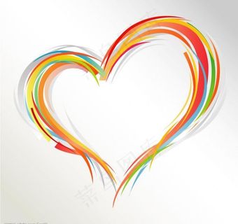 情人节 五彩跳动的心图片
