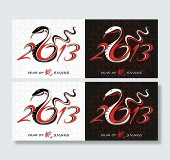 2013蛇年艺术字设计矢量