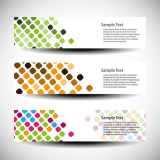 抽象背景与折纸元素Banner矢量...