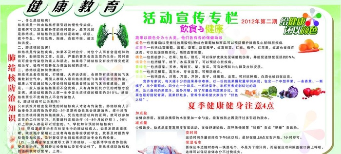 健康教育宣传专栏图片cdr矢量模版下载