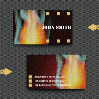 火焰效果名片背景矢量素材