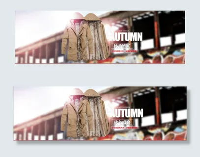 男装秋冬海报模板PSD
