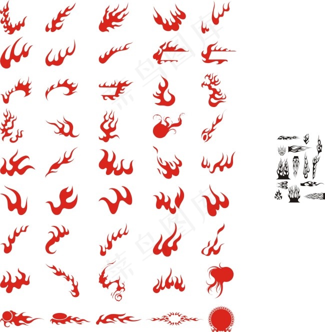 火焰图案cdr矢量模版下载