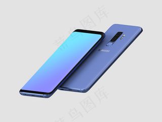 漂浮斜角度三星S9全面屏智能手机样机