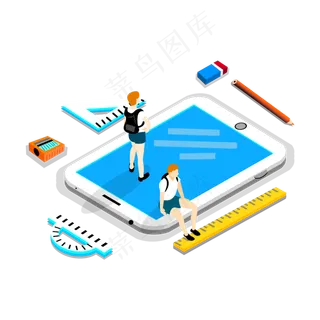 手绘卡通手机人物手绘卡通手机人物