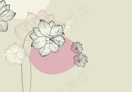 现代简约抽象花朵电视背景墙 现代简约抽象花朵电视背景墙
