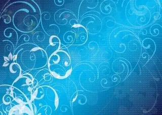 蓝色花卉背景矢量