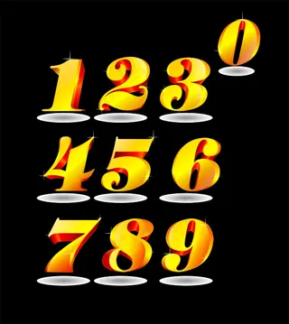 金色数字